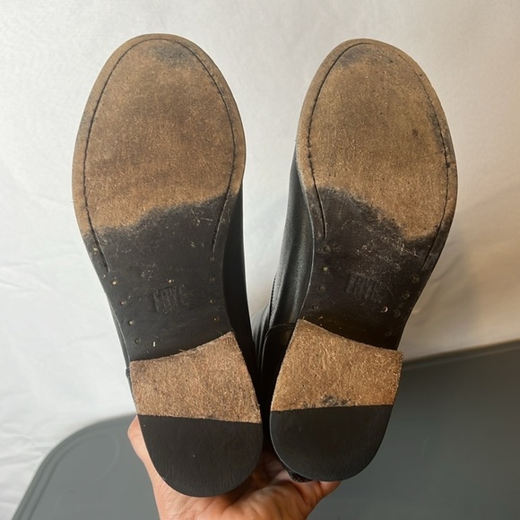 Frye Melissa Button Back Zip Blacker Leather Equestrian Riding Boots Size 7 - Picture 9 of 15